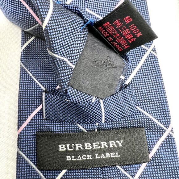 Set: 2 Neckties Burberry Blue  & El  Groco  Italy +1 Burberry  Handkerchief (54 - Picture 7 of 15